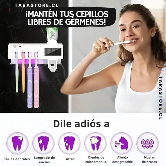 Soporte y Esterilizador para Cepillos Dentales