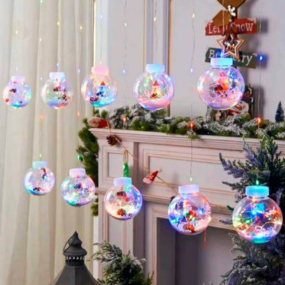 ESFERAS NAVIDEÑAS LED, EFECTO CRISTAL