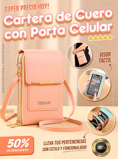 CARTERA PORTA CELULAR 3 EN 1